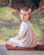 Perry, Lilla Calbot Girl with a Pink Bow oil painting artist